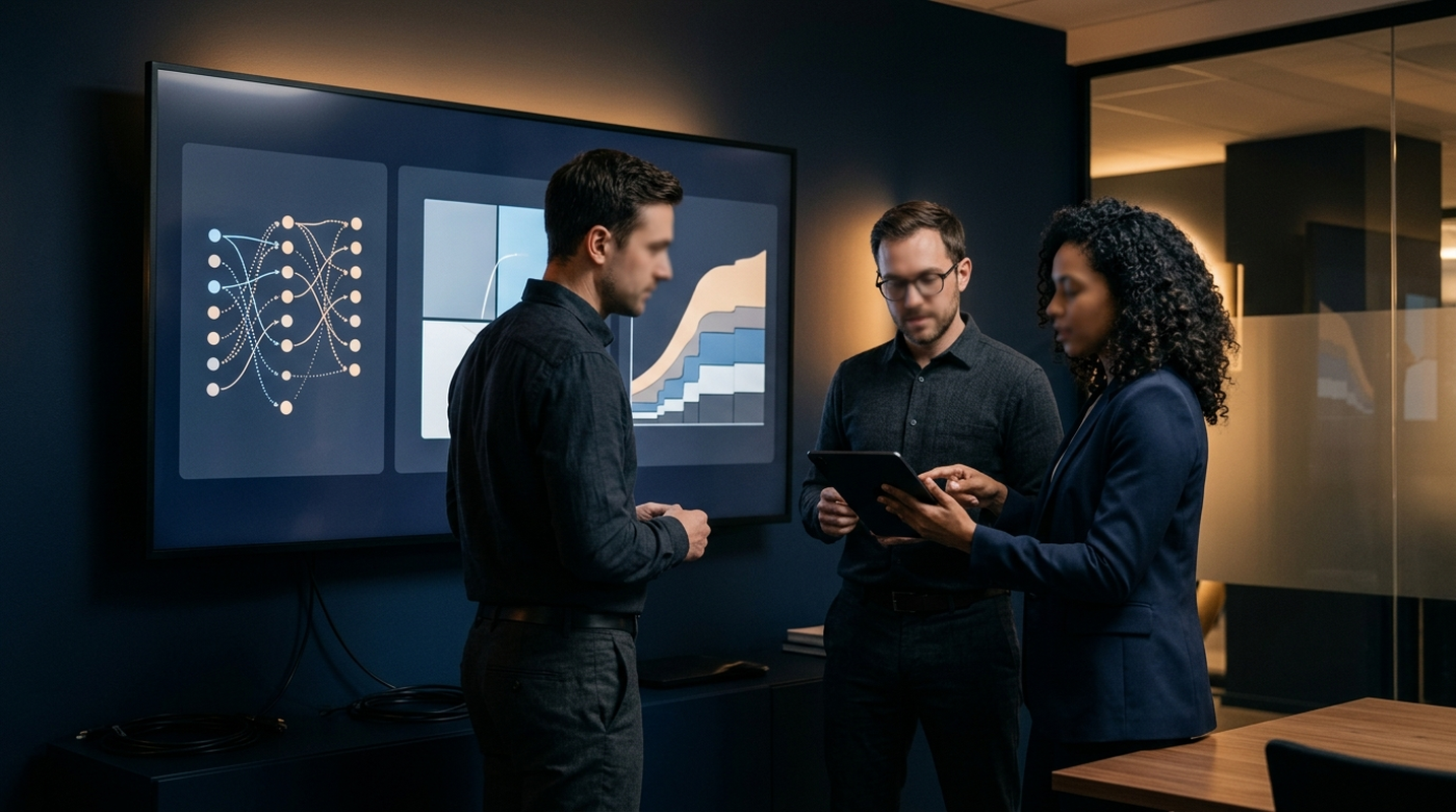 Mobile app growth team comparing attribution, incrementality and marketing mix modeling on a campaign measurement dashboard